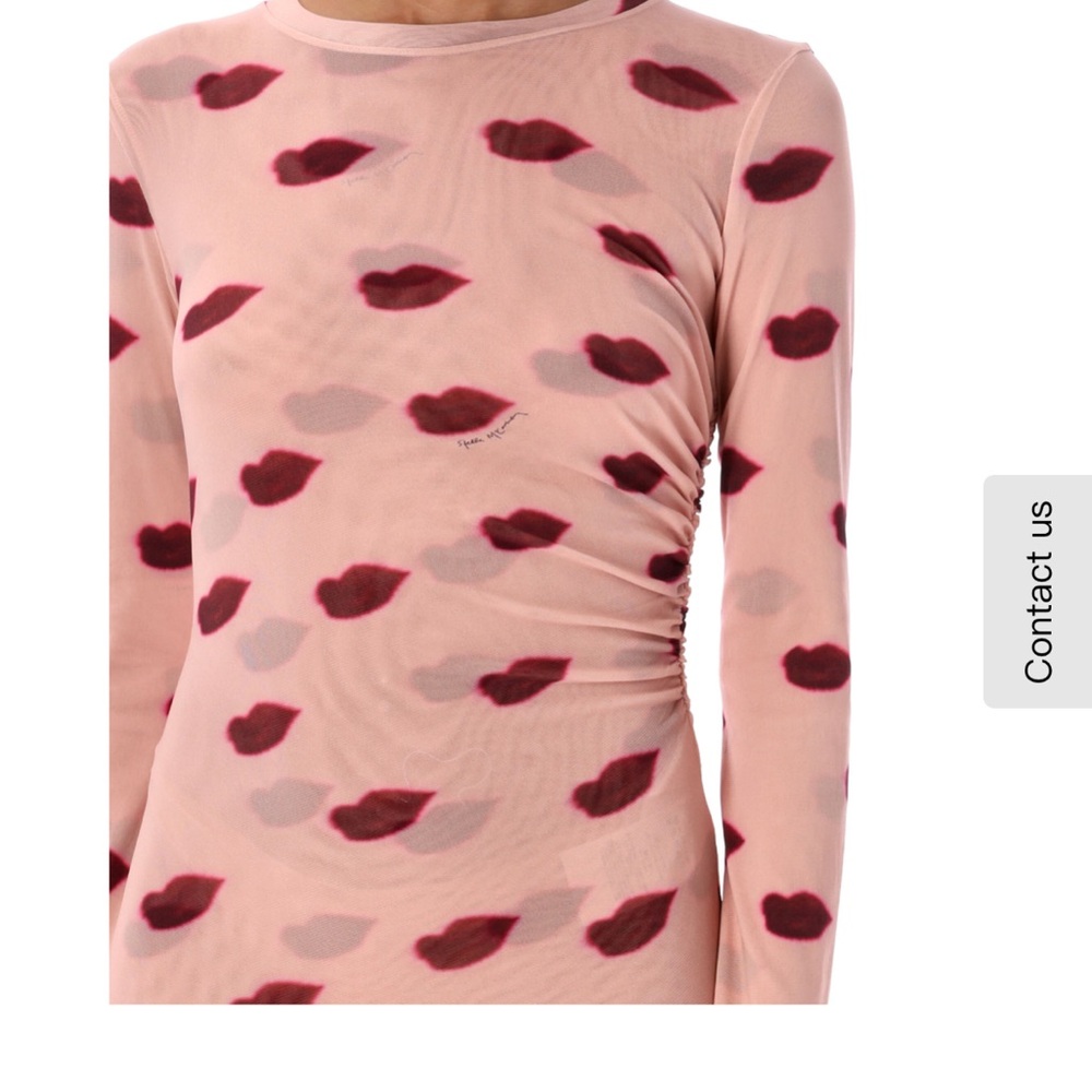 Stella McCartney Pink Ruched Maxi mesh Dress